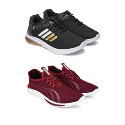 Free Kicks Men Multicoloured Mesh Marking Running Sports Shoes