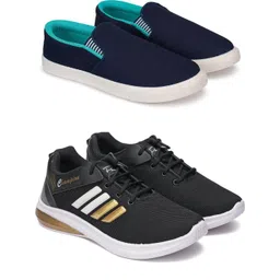 Free Kicks Men Multicoloured Mesh Marking Running Sports Shoes