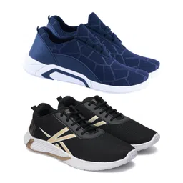 Free Kicks Men Multicoloured Mesh Marking Running Sports Shoes