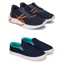 Free Kicks Men Multicoloured Mesh Marking Running Sports Shoes