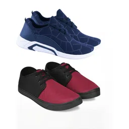 Free Kicks Men Multicoloured Mesh Marking Running Sports Shoes