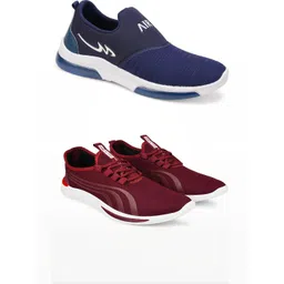 Free Kicks Men Multicoloured Mesh Marking Running Sports Shoes