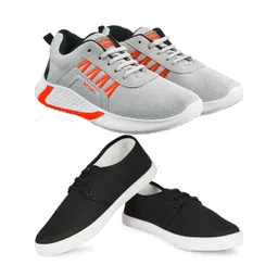 Free Kicks Men Multicoloured Mesh Marking Running Sports Shoes