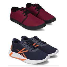 Free Kicks Men Multicoloured Mesh Marking Running Sports Shoes