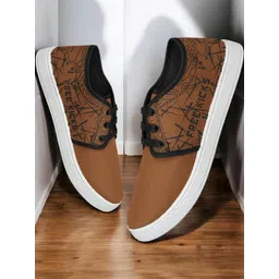Free Kicks Men Tan Canvas Marking Running Sports Shoes