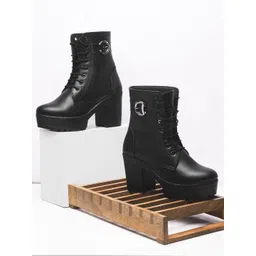 Froh Feet Women Casual Block-Heeled Regular Boots