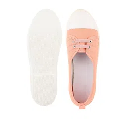 FUEL Women Peach Mesh Lace-Ups Mules Shoe