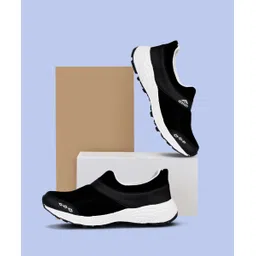 Future-04 laceless sports shoes for men | Latest Stylish Casual sneakers for men without laces | running shoes for boys | Slip on black shoes for running, walking, gym, trekking & party Running Shoes For Men