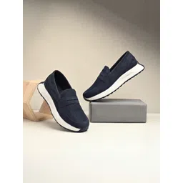G L Trend Men Textured Suede Slip-On Sneakers