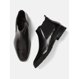 GABICCI Men Solid Leather Chelsea Boots