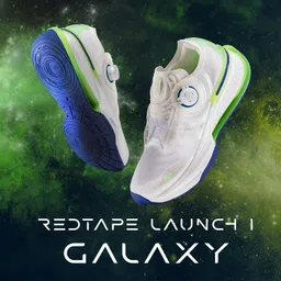 Galaxy ETPU Athleisure Shoes for Men | Dial-Lace-Up Cultured Round-Toe Walking Shoes For Men