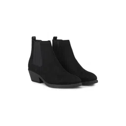 GARDIN Women Black Solid Heeled Boots