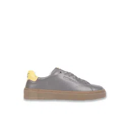 GAS Men's Veloce Grey & Yellow Sneakers