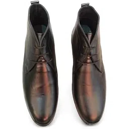 Genuine Black Leather Chukka Boot For Men - Handmade Stylish Formal High Ankle Lace Up Shoe - Perfect For Wedding & Office