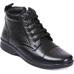 Genuine Leather Boot for men High Ankle Formal Casual Boot With Laces for Adults Super comfortable with Lightweight and Slip Resistant Sole A-1165