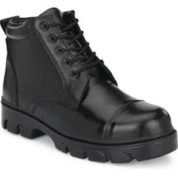GENUINE LEATHER POLICE SHOES Boots For Men