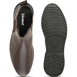 Genuine Synthic Chelsea | Soft Cushioned Insole Boots for Men (Brown, 7)