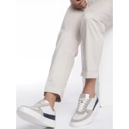 Geox Men's U Deiven A Sand &White Sneakers