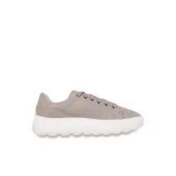 Geox Women's D Spherica EC4.1 Beige Leather Casual Sneakers