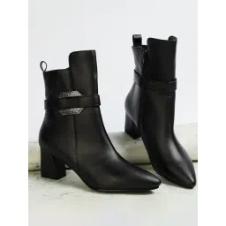 Ginger by Lifestyle Women's Black Casual Booties