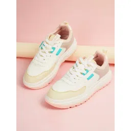 Ginger by Lifestyle Women's White & Cream Sneakers