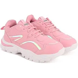 Girls' Running and Walking Shoes – Durable Lace-Up Sneakers with Soft Sole