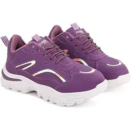 Girls' Running and Walking Shoes – Durable Lace-Up Sneakers with Soft Sole