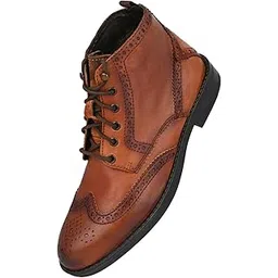 G.Leather Lloyd Series 597 Tan Brogues Boot