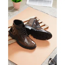 glitchez Men Casual Block-Heeled Regular Boots