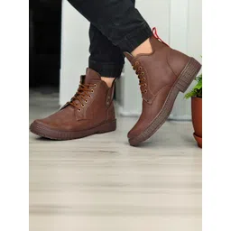 glitchez Men Casual Block-Heeled Regular Boots
