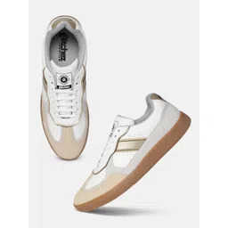 glitchez Men Colourblocked Perforated Lace-Ups Contrast Sole Sneakers