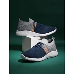 glitchez Men Round Toe Colourblocked Lace-Ups Regular Sneakers