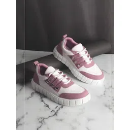 glitchez Women Colourblocked Lace-Ups Sneakers