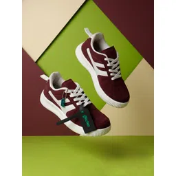 glitchez Women Colourblocked Round Toe Lace Ups Lightweight Sneakers