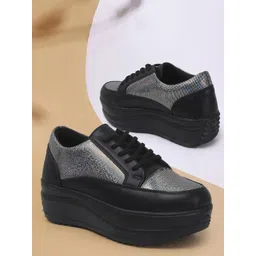 GLITTERY PARTY AND CASUAL WEAR HIGH HEEL Sneakers For Women