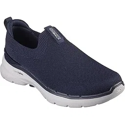 GO Walk 6 - Warnock Walking Shoes for Mens, Navy- 216267-NVY
