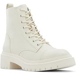 GOER Women White Ankle Boots