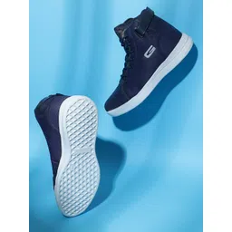 Goldstar Men Textured High Top Lace-Up Walking Shoes