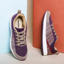 Goldstar Women's purple Camel Lace-Up Sport Shoes for Active Pursuits Outdoors For Women