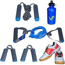 Gowin Badminton Shoe Power White/Red Size-5 with Verified Training Set