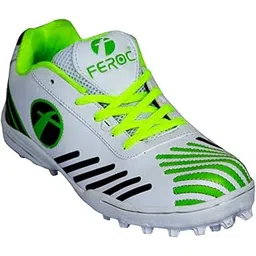 Green White Cricket Sports Shoe
