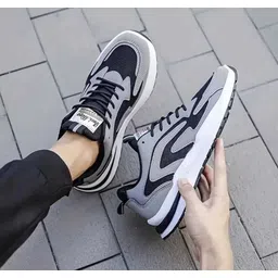 Grey Sport Running Walking Casual Sneakers For Men