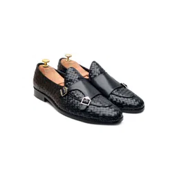 GRIFFIN Men Black Woven Design Slip-On Sneakers