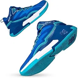 Grip-X Mens Basketball Shoe/Sneakers Knitted Upper + Rubber Outsole Indoor & Outdoor Court Shoes Provide Ultimate Comfort, Lightweight, Reliable Grip for Sports Players