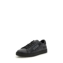 Guess Men Black Printed Lace-up Sneakers