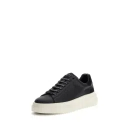 Guess Men Black Solid Lace-up Sneakers