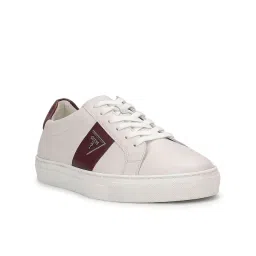Guess Men's White & Red Casual Sneakers