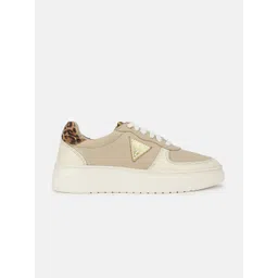 GUESS Women Colourblocked Leather Sneakers