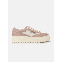 GUESS Women Colourblocked Leather Sneakers