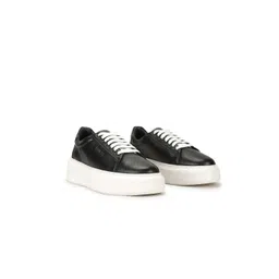 GUESS Women Leather Lace-Up Sneakers